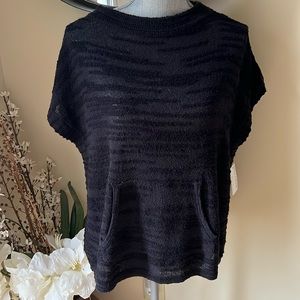 NWT Plenty by Tracy Reese Black Easy Pullover Sweater.  Size Small